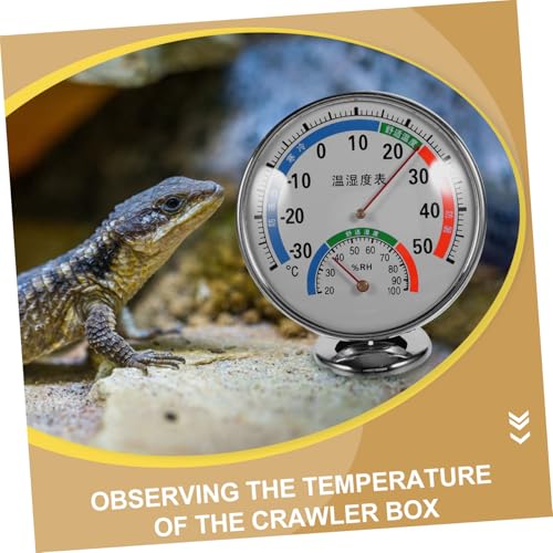Happyyami Reptile Temperature and Humidity Gauge Dual Display Hygrometer for Terrarium Easy to Read Color-Coded -Saving Design for All Reptiles and Cages
