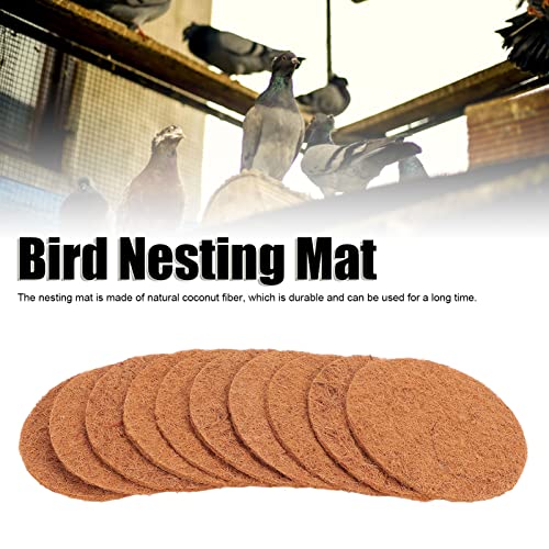 Buachois 10Pcs Bird Nesting Mat Coconut Fiber Adjustable Breathable Pad for Birds | bird nesting mat coconut fiber adjustable breathable nesting pad for birds pigeons reptiles