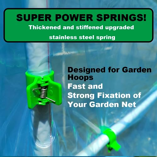 Greenhouse Clamps for3/4-1 Inch PVC Pipe, Greenhouse Hoops,Support Frame, Grow Tunnel,Plant Support Garden Stakes.For Fixing Plant Cover, Garden Plastic Sheeting, Film Row Cover, Net. - size: for 3/4-1inch PVC Pipe
