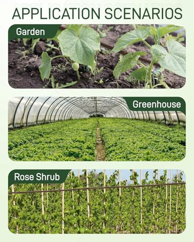 1/4" Drip Irrigation Tubing with 6" Emitter Spacing, (500 Ft Roll) Hydroponics Dripline with Built-in 0.5 GPH Dripper, Drip Line for Vegetation, Window Boxes and Garden (Brown) - size: 500FT