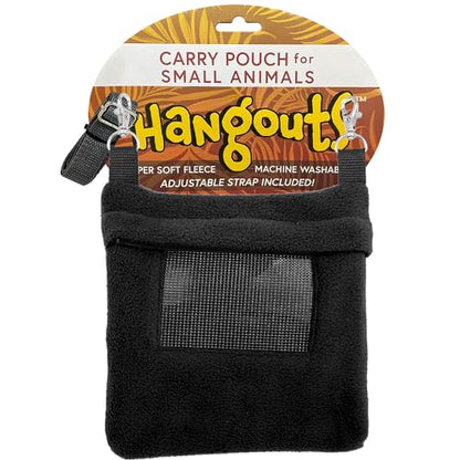 Exotic Nutrition 2 Pack Carry Pouch for Small Animals - Breathable Window, Strong Zipper, Adjustable Strap - Sugar Gliders Hamster Gerbils - color: 2 Pack (Black)