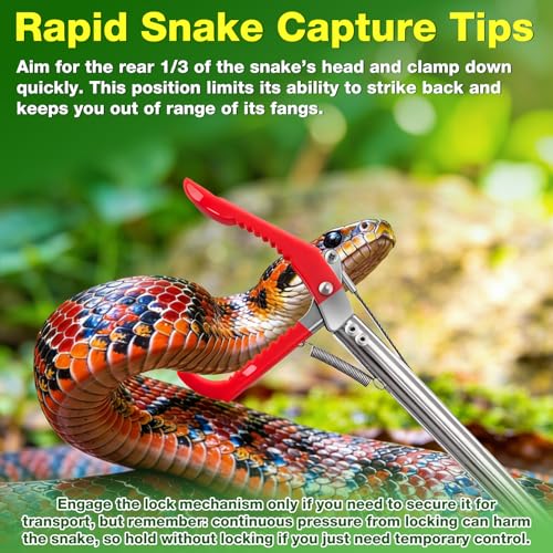 Loyala 60" Snake Grabber Tool Snake Tongs Snake Catcher Stainless Steel