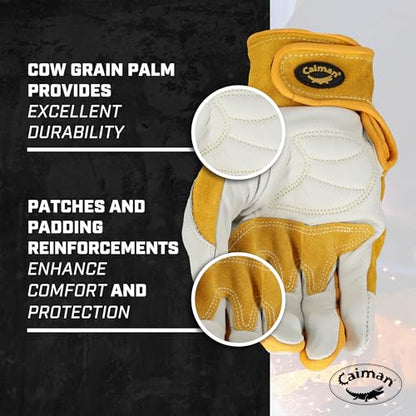 Caiman Kevlar-Seamed Multi-Task Welding Gloves 1828 - size: X-Large (Pack of 1)