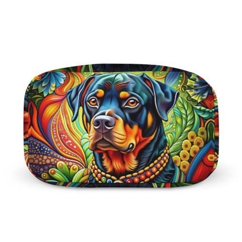 Rottweiler Dog Bohemian Art Lunch Bag for Women Men | Insulated Lunch Box Leakproof Food Meal Containers Reusable Foldable 6L Capacity Lunch Tote Bags for Work Picnic Travel - color: Style 1