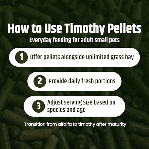 High Desert Timothy Hay Pellets for Rabbits, Guinea Pigs, Small Pets, 31 oz | Compressed Grass Fiber Formula, Supports Healthy Digestion, Great For Chinchillas, Hand Packed in the USA, Low Dust Mess Free - size: 1.94 Pound (Pack of 1)