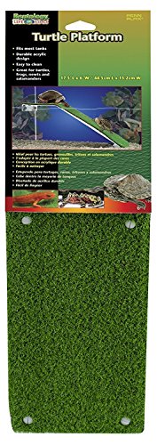 Penn-PLAX Reptology Turtle Basking Platform Ramp – Also Great for Frogs, Newts, Salamanders, and Axolotls – 17.5” x 6” - style: Turtle Ramp