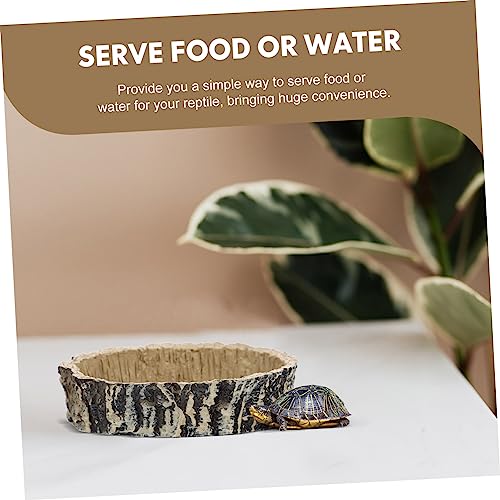 Crawling Pet Food Storage Basin Reptile Water Feeder Tortoise Food Container Habitat Accessory