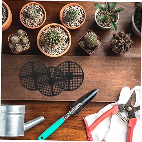20 Pcs Bonsai Mesh Drainage Screens Flowerpot Bottom Mesh Pads with Drainage Holes for Improved Soil Aeration for Indoor and Outdoor Plant Pots