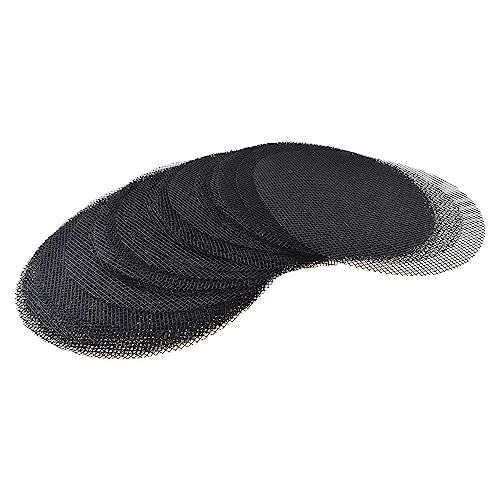 HAHIYO 50PCs 4Inch/10Cm Black Round Glassfibre Flower Pot Hole Mesh Pad Bottom Grid Mat Bonsai Drainage mesh Hole Screens Gasket Prevent Soil Loss Breathable Gasket Drainage Netting for Bonsai - size: Round-4In-50P