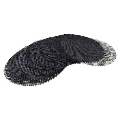 HAHIYO 50PCs 4Inch/10Cm Black Round Glassfibre Flower Pot Hole Mesh Pad Bottom Grid Mat Bonsai Drainage mesh Hole Screens Gasket Prevent Soil Loss Breathable Gasket Drainage Netting for Bonsai - size: Round-4In-50P