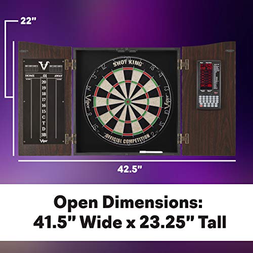 Deluxe Dartboard Cabinet with Integrated Pro Score and Cricket Scoreboard - style: Standard