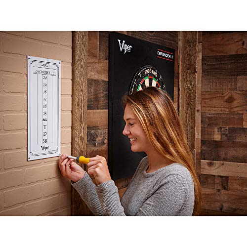 Viper Dry Erase Scoreboard, Cricket and 01 Dart Games, White - style: Small (15.375" H x 7.875" W)
