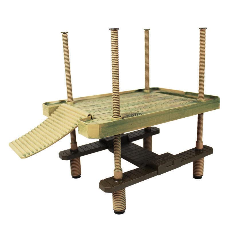 Turtle Pier Basking Platform Aquarium Fish Tank Reptile Floating Dock Pier Decor Decorative, Functional, and Naturally Inspired 16" Ramp Ladder Tank with Ramp Ladder for Aquariums Tank
