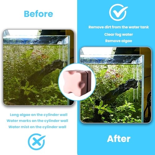 Mini Magnetic Algae Scraper for Fish Tank - 1.18" Dual-Sided Cleaner in White - Used for Glass Aquariums - color: White