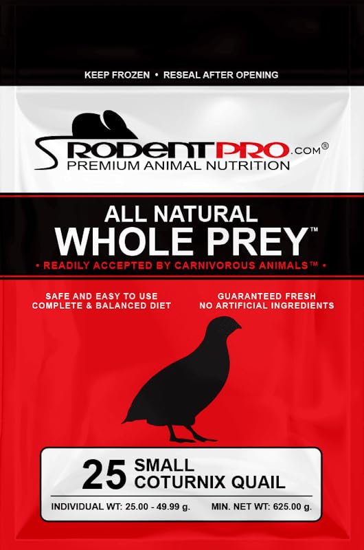 RodentPro Frozen Reptile Feeder Small Coturnix Quail (25 Count)