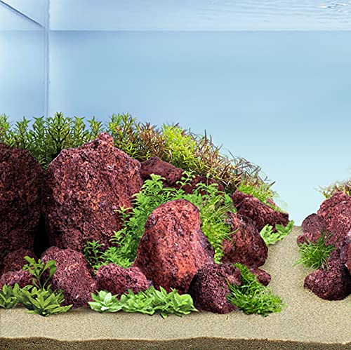 Red Lava Stone Natural Aquascaping Rock 16lb Planted Aquarium Decor | Porous rock; cichlid, shrimp and terrarium - size: 03 Red Lava Stones（3-10inch,16lbs）