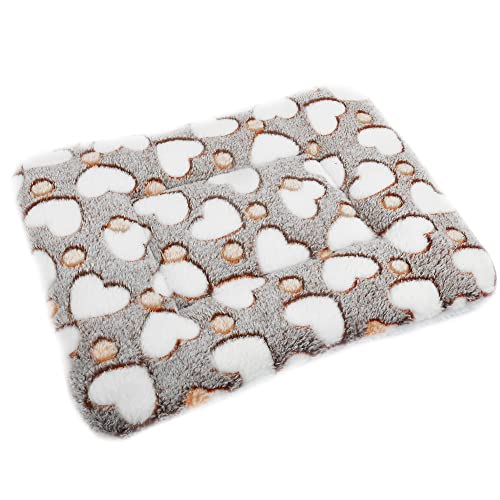 Small Animal Bed Mat, Soft & Warm, Suitable for Guinea Pig, Hamster, Rabbit, Rat and Bearded Dragon (X-Large(13.3''x9.4''), Heart Brown) - color: Heart Brown, size: X-Large(13.3''x9.4'')