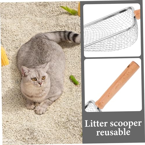 Cat Litter Scoop with Handle Ergonomic Non Slip Design for Easy Waste Cleaning Cat Litter Boxes Durable and Easy to Shovel for Cats and Reptiles