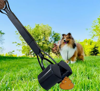 2-Pack Pooper Scooper for Large Small Dogs Heavy Duty, 32" Long Handle Poop Scoops for Yard, Grass, Gravel, Dog Poop Grabber with High Strength Material and Durable Spring（Green&Black） - size: 2 Pieces(32-inch length)