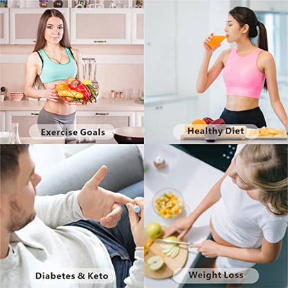Smart Digital Food Scale Grams and Ounces Kitchen Scale 0.1g/3kg | Scale with Nutritional Calculator,Food Weight Scale for Weight Loss,Keto, Macro,Calorie,Meal Prep,6 units,LCD display