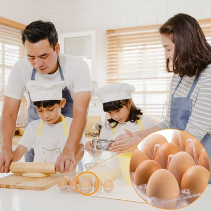 40PCS Plastic Egg Cartons 18 Count,Clear Egg Cartons Cheap Bulk | Reusable Egg Holder for Family,Pasture,Farm Markets Display - Medium Egg Containers 3x6 Grids - style: 3x6Grids-40count