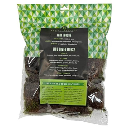 Mood Moss for Terrarium Habitats, Medium 1-Pack | Preserved Moss for Reptiles, Amphibians & Invertebrates Terrariums, Humidity Control, Soft, Dye-Free, Family Owned, USA Made - size: Medium 1-pack, style: Mood Moss