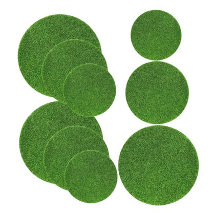 9pcs Micro Landscape Artificial Moss Rug Terrarium Moss Decor Green Faux for Planters Safe Artificial Mat Garden Accessory