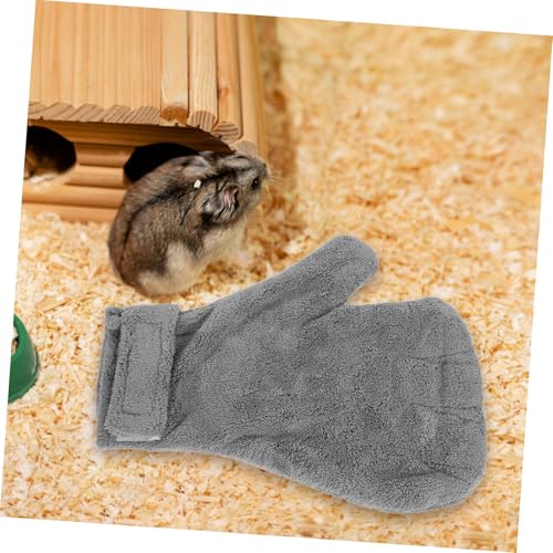 Homoyoyo Bite Training Gloves Anti-bite Pet Protective Mittens Gray Small Animal Handling Gloves for Reptiles Birds and Chinchillas