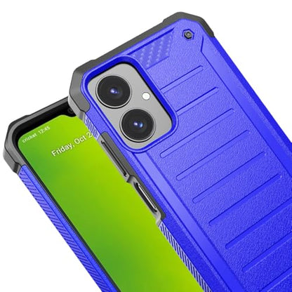 for Cricket Icon 2026 (Regular Version) Premium Tough Hybrid Cover Phone Case + Extreme Band (Blue) - color: Blue