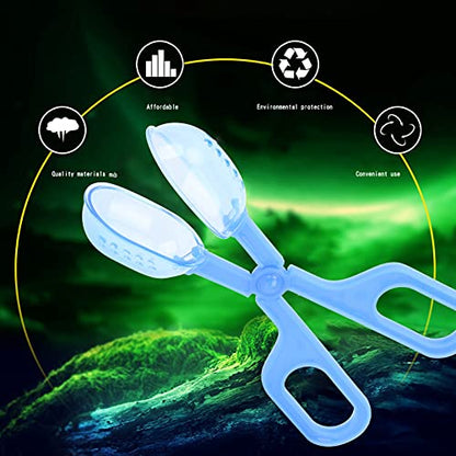 Reptile Feeding Tongs, Poop Scooper Cleaning Tool Reptile Feeding Tongs for Tortoise Lizard Frog Spider Tarantulas Gecko Crickets
