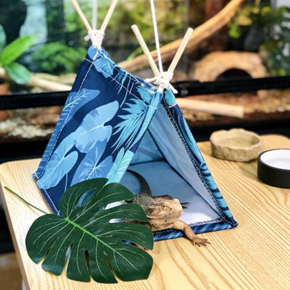 Bearded Dragon Tent Bed | Portable Comfortable Habitat Shelter,Reptile Lizard Hideouts Tent - for Terrarium Home Leopard Gecko Lizard Tortoise Snake Small Animals Bird Ferret Guinea Tarantula
