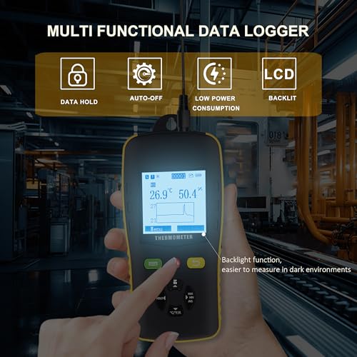 Tzone Wet Bulb Thermometer Dew Point Meter Temperature Humidity Data Logger | usb temp recorder,probe,digital industrial hygrometer,rh recording,auto report,sound alarm,for freezer hvac lab greenhouse