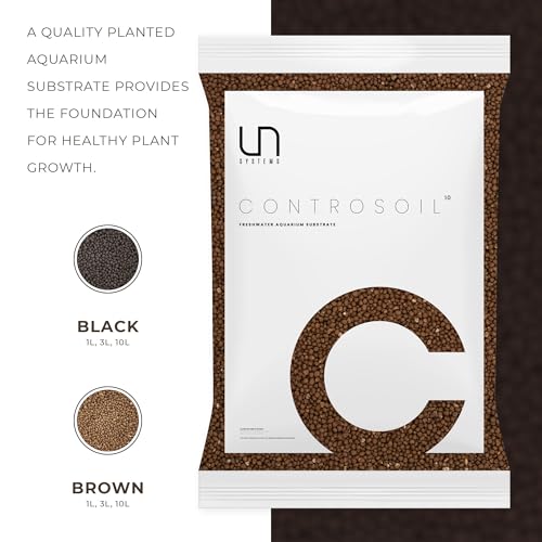 Ultum Nature Systems Controsoil - Freshwater Aqua Soil Substrate for Fish, Shrimp, Live Plant Propagation and Aquascaping - 6.8pH Low Ammonia, Volcanic Ash - Brown, Normal (1 Liter) - color: Brown - Normal, size: 1 Liter (0.9 kg)