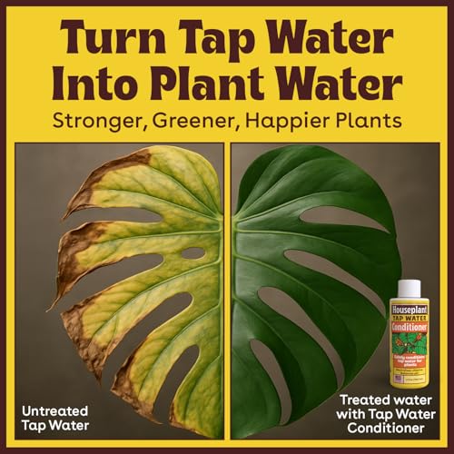 Tap Water Conditioner for Plants, 4 oz - Conditions Tap Water for Houseplants, Supports Balanced pH, Indoor Plant Care Drops for Root Support & Greener Leaves, Treats 500+ Gallons, 2–3 Day Results