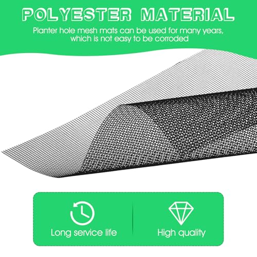 Ouligay 20PCS Flower Pot Hole Mesh Pad 11.8 X 7.8inch Plastic Mesh Sheet, Keep Soil from Flowing Away, Bonsai DIY Drainage Netting Pot Bottom Grid Mat Gifts for Women Gardeners