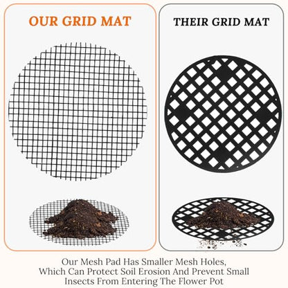 Amaxiu 120Pcs Plant Pots Hole Mesh Pad, 2 in Round Flower Pot Drainage | Mesh Mats Bonsai Potting, Eye Mesh Mats, Barrier for Gardening to Prevent Soil, Leaking Horticultural Enthusiasts