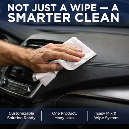 Fresh Towel Mix-N-Wipe Dry Wipes Refill 2-Pack, 220 Sheets, 6x9 in | Center-pull rolls fit bucket dispensers and accept liquid solution for custom multi-surface use in homes, cars or gyms. - style: 2-Pack of Refill Wipes (220 Sheet Rolls)