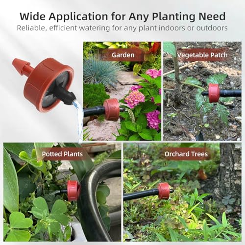 30PCS 1 GPH Pressure Compensating Drip Irrigation Spot Watering Drippers/Emitters, Self-Cleaning Constant Flow Drip Irrigation Emitters Heads Irrigation Drippers Parts for Drip Irrigation System - color: 30PCS, size: 1 GPH