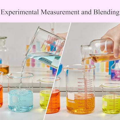 High Borosilicate Glass Measuring Cup-V-Shaped Spout,1000ml(32OZ) Glass Measuring Beaker for Kitchen or Restaurant, Easy to Read - size: 1000ml (32oz)