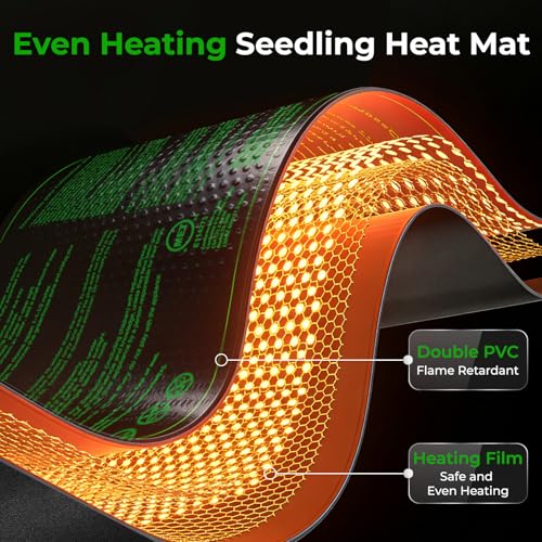 Seedling Heat Mat - KOKOPRO Durable Waterproof Heat mat for Plants Warm Hydroponic Heating Pad for Indoor Home Gardening Seed Starter 10" x 20.75" - color: 1-Pack 10''x20.75''