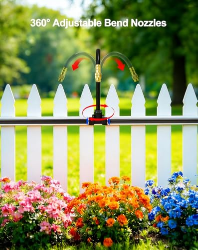 Upgraded 5/16" Drip Irrigation Kit (100FT), High-Flow Garden Watering System with 16 Bendable 360° Brass Misting Nozzles, Quick-Push Connectors & Leak-Proof Design for Patio, Greenhouse & Flower Beds - size: 100FT