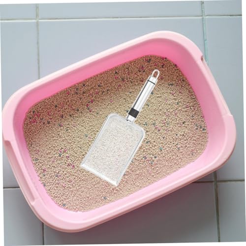 BESPORTBLE 2pcs Stainless Steel Cat Litter Scoop Metal Sifter for Cats Small Dogs Reptile Terrarium Waste Shovel with Fine Mesh Easy to Clean and Pet Poop Scooper