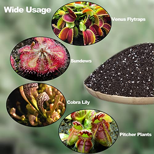 Doter Carnivorous Plant Soil Mix for Repotting 4 QT, All Natural Ingredients Great for Venus, Sundews, and Pitcher Plants - size: 4Qt