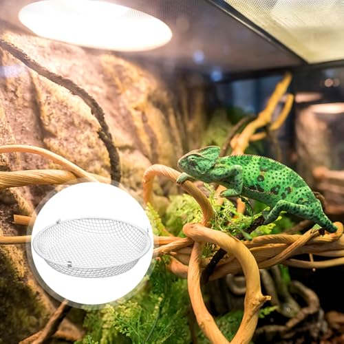VOSAREA Reptile Scalding Lampshade 8.5 Inch Dome Cover Heat Lamp Protector for Reptile Habitat Safe Mesh Shade for PET Cages and Terrariums