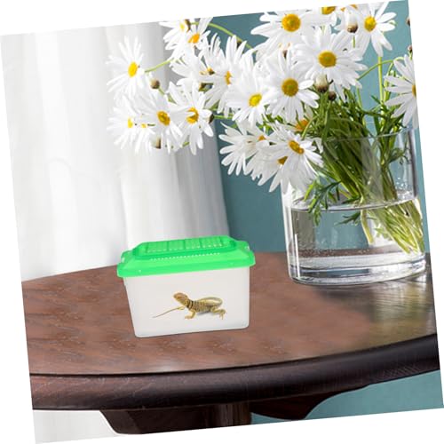 ibasenice Portable and Turtle Feeding Box Transparent Reptile Habitat for Small Pets Lightweight Handheld Aquarium for Hamsters and Tortoises Versatile Animal Transport Container
