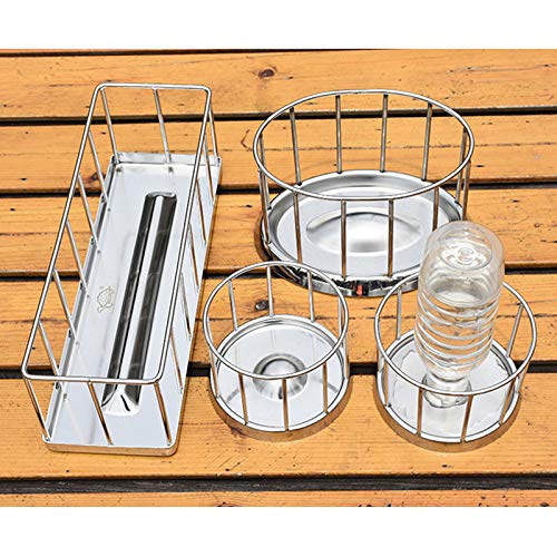 La La Pet® Reptile Water Bottle Stainless Steel Turtle Automatic Feeders Waterer Pet Dispenser Bottle Food and Water Feeding Dish Bowl for Lizard Tortoise Chameleon Round S - size: S