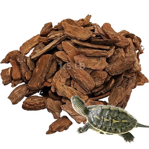 Hamiledyi Reptile Bark Bedding Tortoise Habitat Substrate Natural Terrarium Bark Wood Chips Tank Supplies for Snake Spiders Bearded Dragons Hermit Crabs Geckos - size: 1 Pcs-Large Reptile Bark Bedding