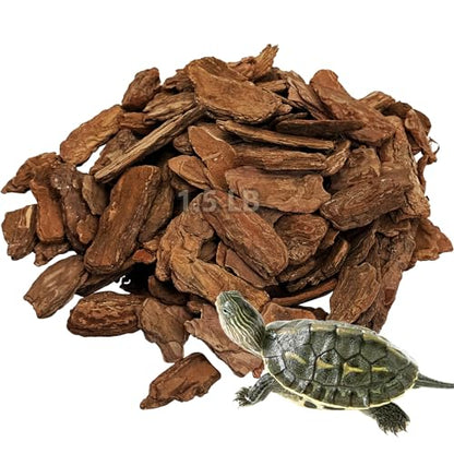 Hamiledyi Reptile Bark Bedding Tortoise Habitat Substrate Natural Terrarium Bark Wood Chips Tank Supplies for Snake Spiders Bearded Dragons Hermit Crabs Geckos - size: 1 Pcs-Large Reptile Bark Bedding