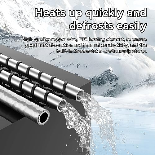 Pipe Heating Cable Thermostat 100-120V Anti-Freeze Kit 11.8ft | Self-regulating, energy-saving, plug-in design, for outdoor water pipes, easy installation, durable - style: 11.8ft