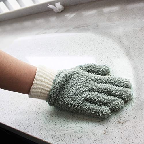 MIG4U Microfiber Gloves - Dusting Gloves for House Cleaning - Washable Blind Cleaner Duster Tool (Gray,S/M) - color: Gray 1 Pair, size: Small-Medium